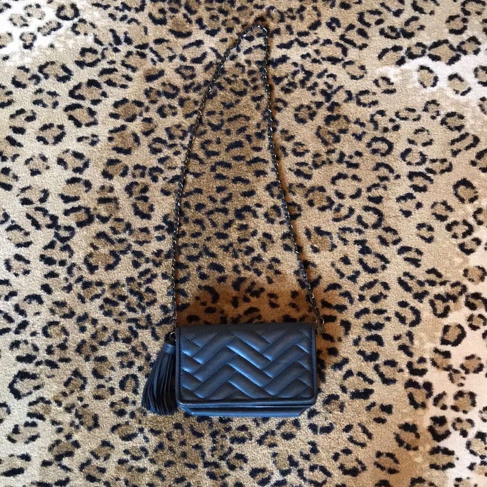 Navy Blue Wallet on Chain